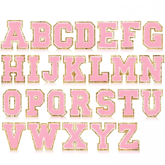 TELOLY Letter Patches for Clothing,Sew on Patches,Iron on Patches for Clothes,Embroidered Alphabet Patches for Hat Shirts Shoes Bags