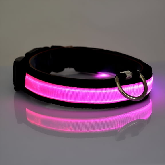 TELOLY Light Up Dog Collars, LED Dog Collar Waterproof Dog Collar Lighted Dog Collar Dog Lights for Night Walking Flashing Dog Collar for S / M / L /XL Dogs