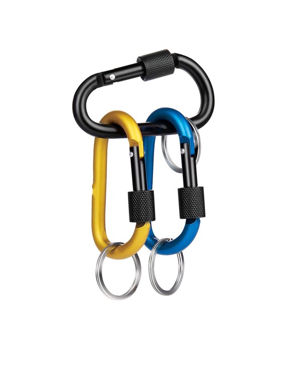 Locking Carabiner,Premium Aluminum Alloy D-Ring Carabiners Key Chain Clip Hook for Camping,Hiking,Traveling,Fishing,Backpack Key Ring for Everyday Carry