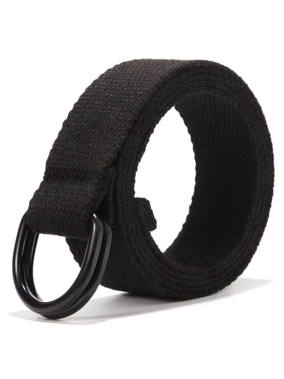 Men'S Big&Tall Nylon Web Belt with Double D-Ring Buckle,Adjustable Casual Belt for Everyday&Outdoor Wear