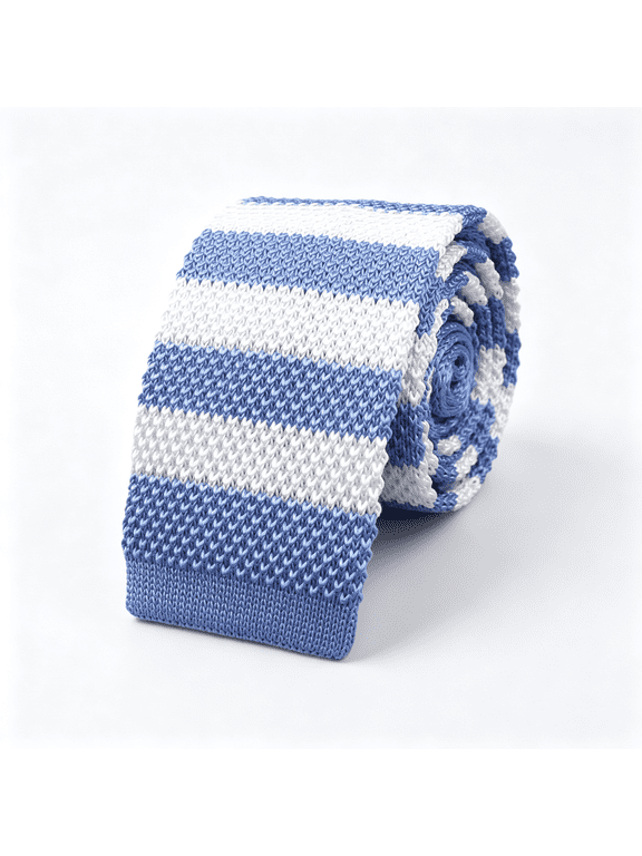 Men'S Smart Knit Tie Knitted Necktie Flat-End Sock Ties Width 2.2 Inches Knit Tie