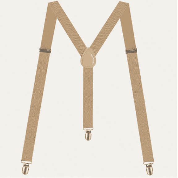 TELOLY Men'S Suspenders Anti-Slip Mens Suspenders Suitable for All Seasons Wear-Resistant Suspenders for Men Heavy Duty,Khaki