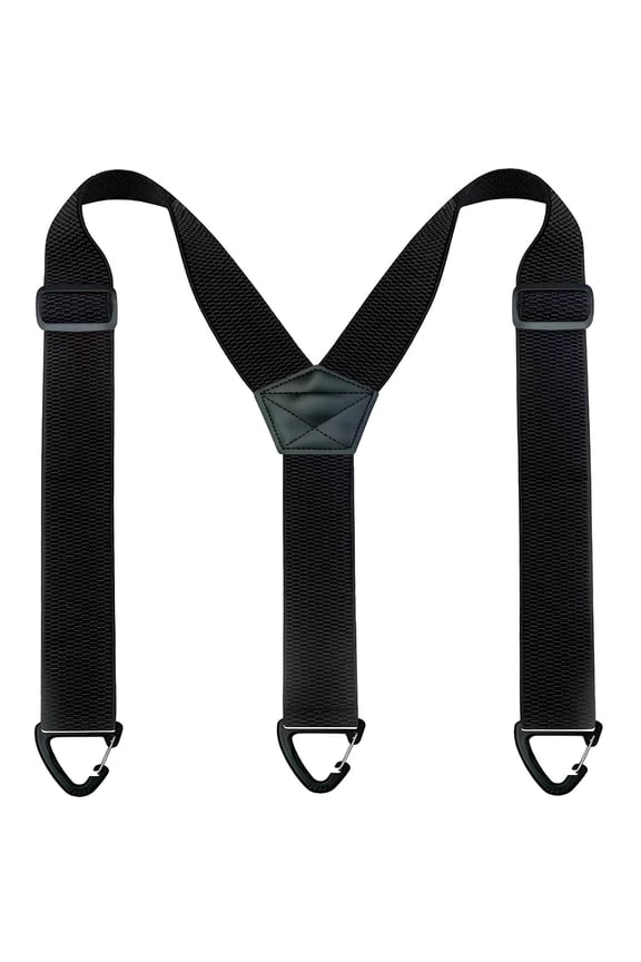 Men'S Suspenders Elastic Braces Adjustable Heavy Duty, Under Clothes with 3 Snap Loop, Suspenders for Men Under Clothing, Black