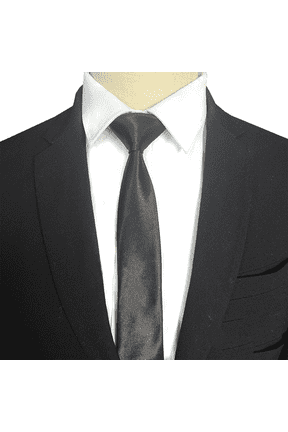 2026 New Men'S Ties Slim Design Necktie Shiny Satin Material Corbatas Para Hombres Elegantes for Business,Wedding,Formal,Black