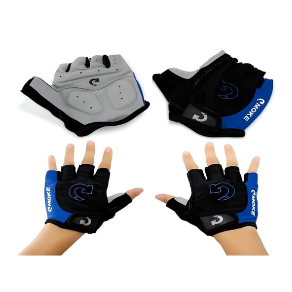 TELOLY Men Sports Cycling Gloves, Half Finger Gloves, MTB Bicycle Gel Padded Fingerless Gloves