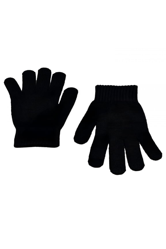 Men's Knit Touch Glove Winter Gloves, Black Soot