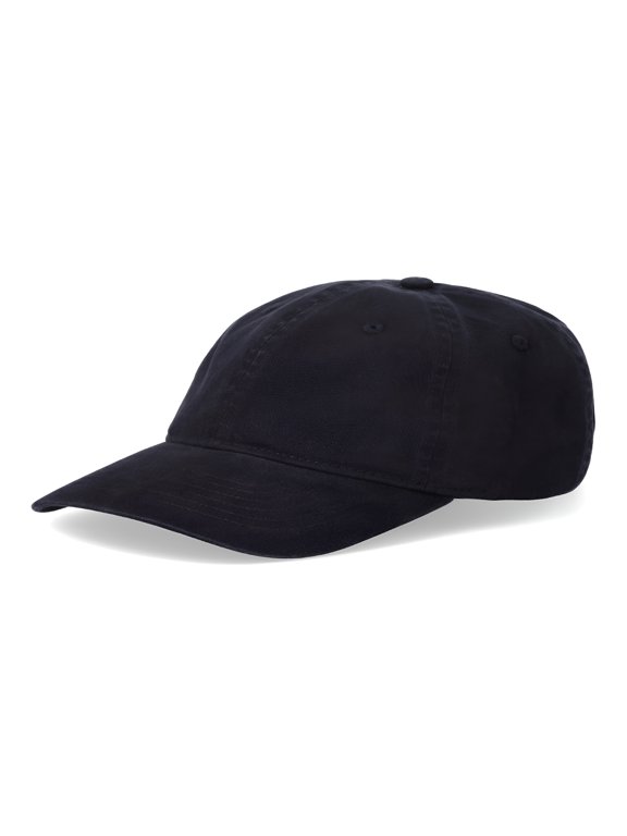 Men's Solid Cotton Twill Baseball Cap Mens Baseball Hats, Black Soot