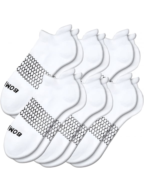 Men's Solids Ankle Large Socks, 6 Pairs White Ankle Socks, Size 8-13