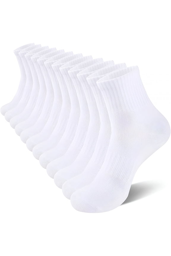 Mens Ankle Socks Cotton Quarter Thin Ankle High Mini Crew Socks for Men 6 Pairs