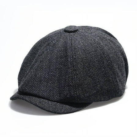 TELOLY Mens Hats,Wool Mens Hat,Men’s Hats,Black