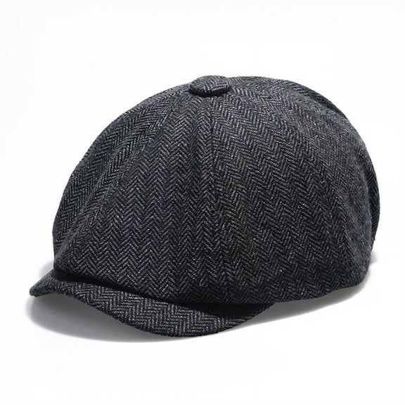TELOLY Mens Hats,Wool Mens Hat,Men’s Hats,Black