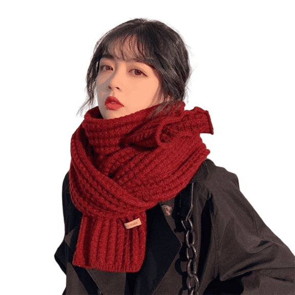 TELOLY Mens Scarf,Romantic Gesture Chunky Scarf,Cozy Warmth Men Scarf,Red