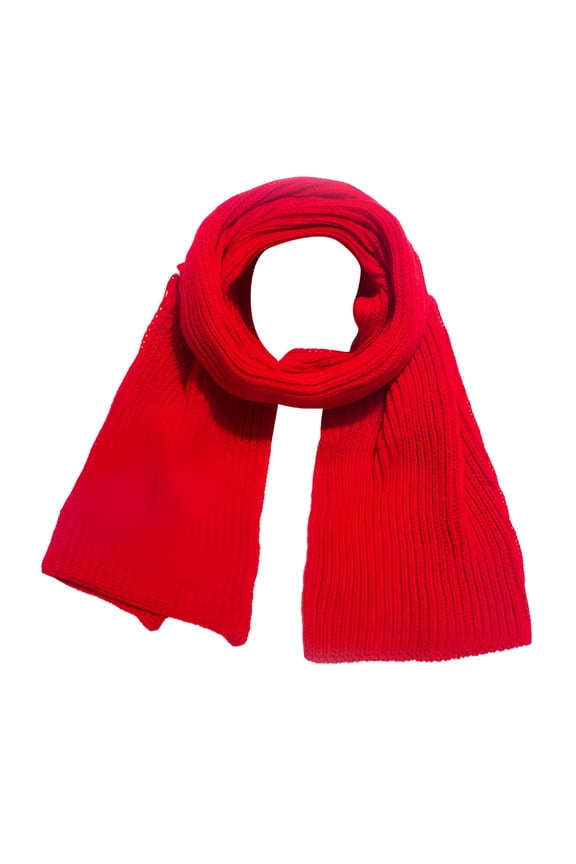 Mens Scarf Winter, Warm Winter Scarf Unisex Polyester Fleece Multi Color Cold Weather Neck Scarves For Men Women, Red