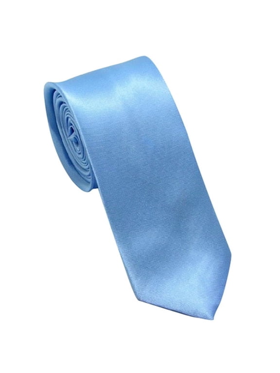 Men'S Ties Solid Color 1.97" Necktie Plain Business Wedding Ties for Men (Light Blue)