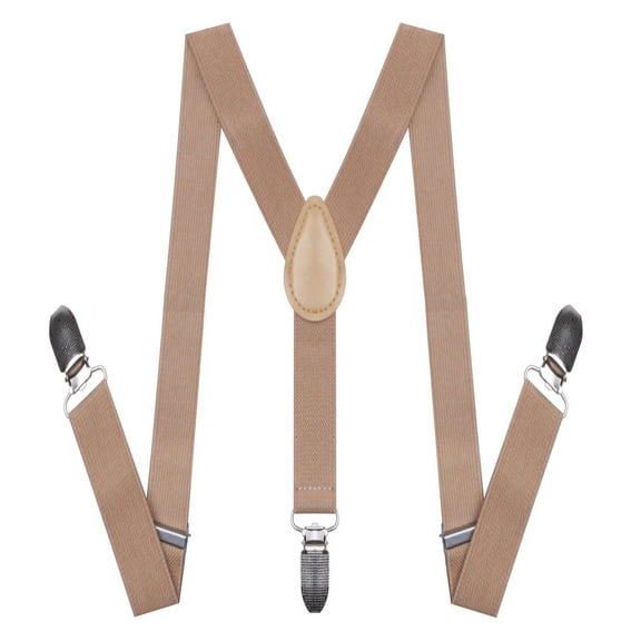 TELOLY Mens Suspenders,Lightweight Suspenders for Men,Breathable Suspenders for Men Heavy Duty,Khaki