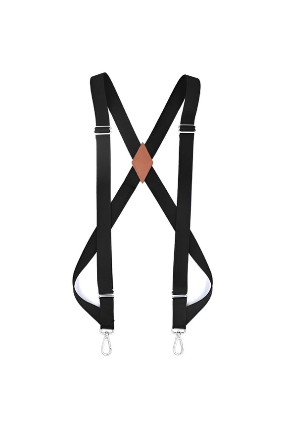 Mens Suspenders Side Clip Suspenders Adjustable Elastic X Back Style Suspenders with Swivel Hooks