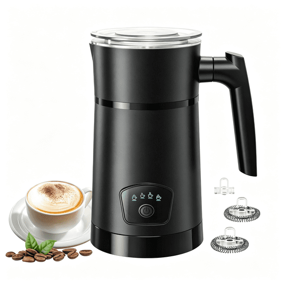 TELOLY Milk Frother,4-In-1 Electric Milk Steamer,Warm and Cold Foam Maker,1 Min Fast Frothing,11.8 Oz/350 Ml Milk Warmer,Frother for Coffee Latte,Cappuccino,Macchiato,Auto Shut-Off
