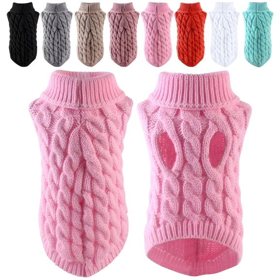 TELOLY Mini Pet Dog Cat Knitted Jumper Warm Sweater Puppy Coat Jacket Clothes