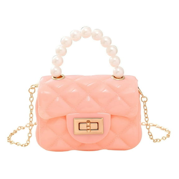 TELOLY Cross Body Purse,Handheld Shoulder Girls Purse,Not Easily Deformed Little Girl Purse,Pink