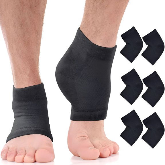 TELOLY Moisturizing Socks for Mens Cracked Heels Treat Dry Heels Fast,Pain Relief from Rough Feet with These Large Aloe Lotion Spa Socks for Mens or Womens Heels (XL 3 Pairs) for Home, Spa,