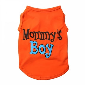 TELOLY Mommy's Boy Dog Shirt Male Puppy Clothes for Small Dog Boy Chihuahua Yorkies Bulldog Pet Cat Outfits Tshirt Apparel (Medium)