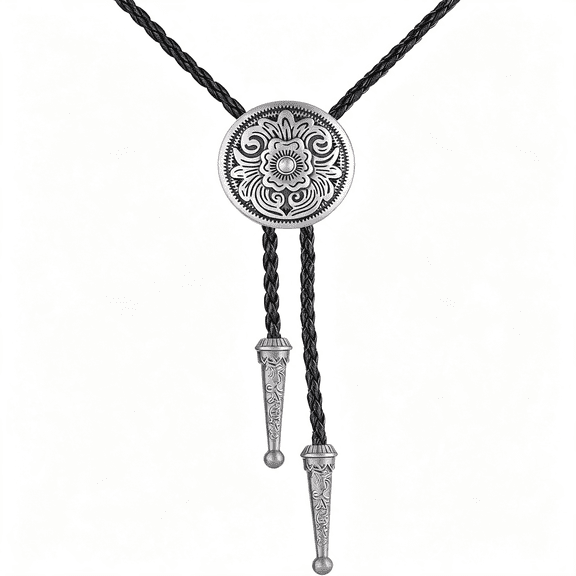 TELOLY Native American Bolo Tie Rodeo Cowboy Leather Necktie Western Necklace Costume Accessories for Men,Women Vintage Western Bolo Tie for Men