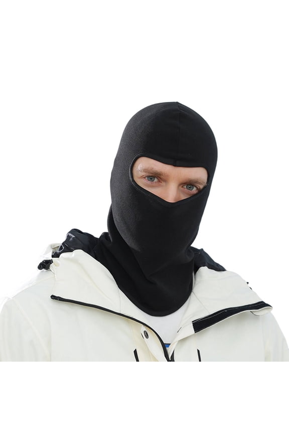 Neck Gaiter,All Wrapped Design Full Face Mask,Four Seasons Ice Silk Neck Gaiters for Men,Black
