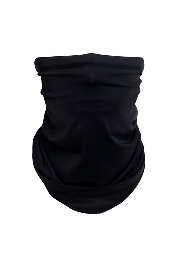 Neck Gaiter Bandana Face Mask: Sun Cooling Scarf Gator Cover Head for Men Women, Black