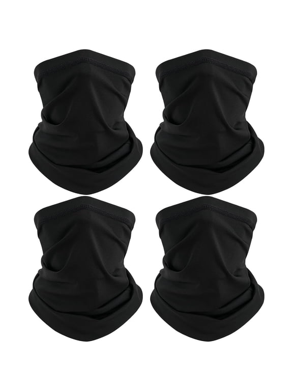 Neck Gaiter Face Cover Scarf,Neck Warmer Breathable Sun & Wind-proof for Skiing Fishing Hiking Cycling black neck gaiter