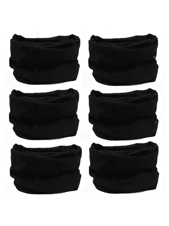 Neck Gaiter Face Mask Men Women,Seamless Bandana Rave Face Cover Scarf Mask,Balaclava,Headband,Head Wrap,Headwear Black Neck Gaiter