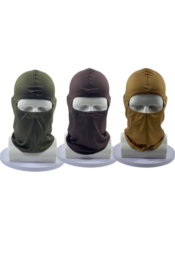 Neck Gaiter,Comfortable and Free Full Face Mask,Moisture Absorption and Quick Drying Neck Gaiters for Men,Olive Green,Coffee,Khaki