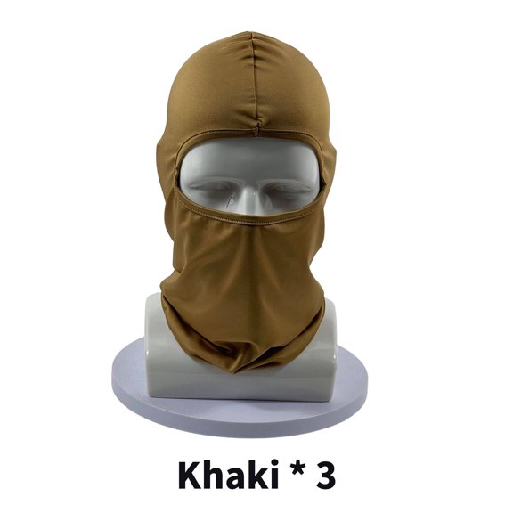 TELOLY Neck Gaiter,Good Air Permeability Full Face Mask,Light and Easy to Fold Neck Gaiters for Men,Khaki