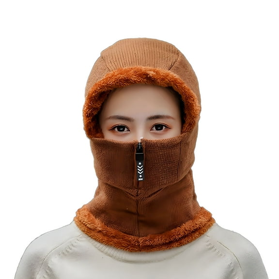 TELOLY Neck Warmer,Full Coverage Hood Hat Neck Warmer Windproof Insulation,Winter Hats for Women