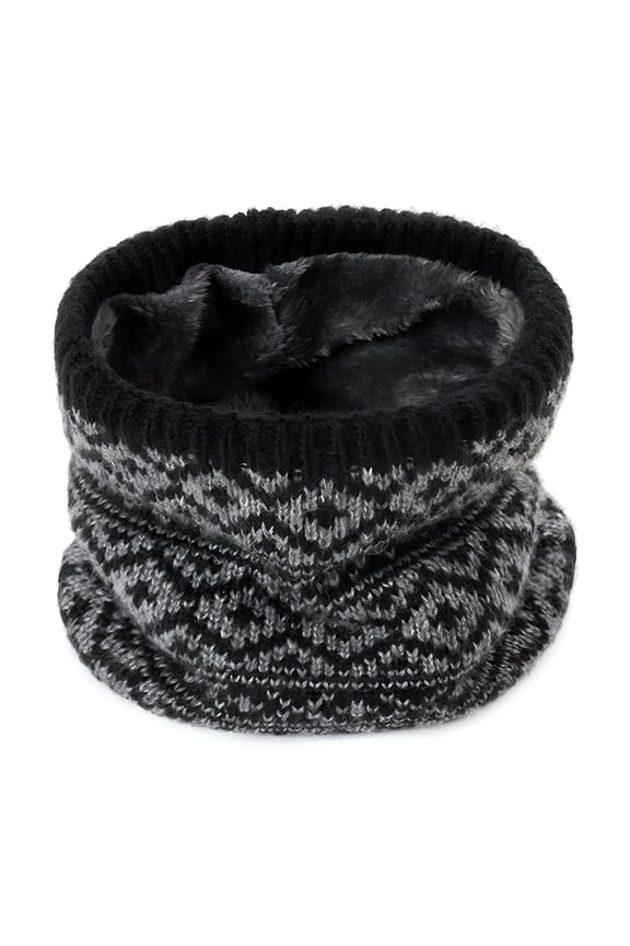 Neck Warmer for Men Women Fleece Neck Gaiter Winter Double-layer Thick Knit Circle Loop Infinity Scarf Warm