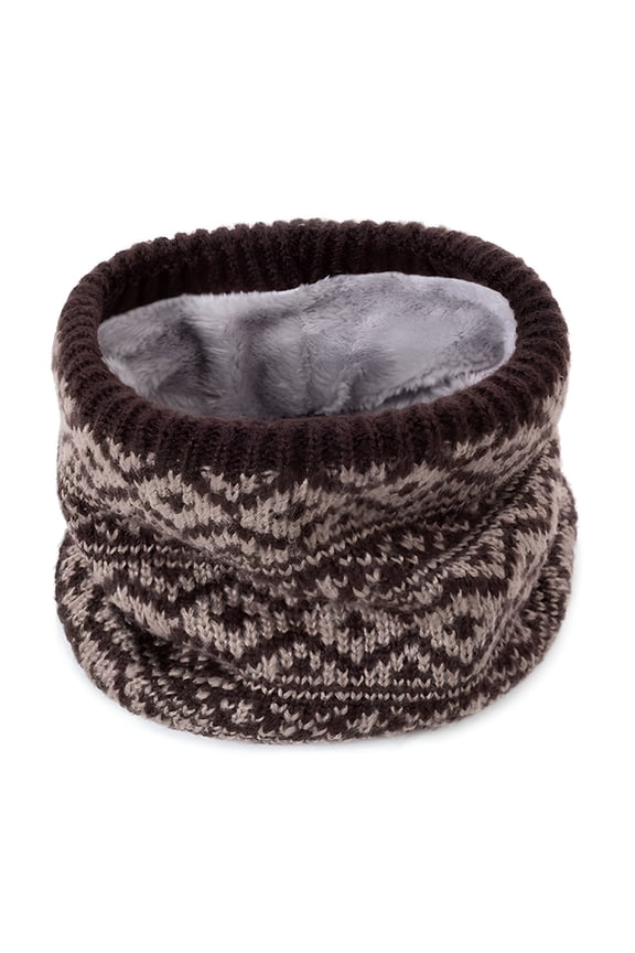 Neck Warmer for Men Women Fleece Neck Gaiter Winter Double-layer Thick Knit Circle Loop Infinity Scarf Warm