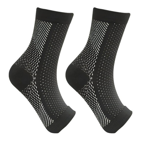 TELOLY Neuropathy Socks For Women,Toeless Compression Ankle Socks Open Toe Compression Socks,Ankle Sleeves Socks Foot Compression Sleeves For Running