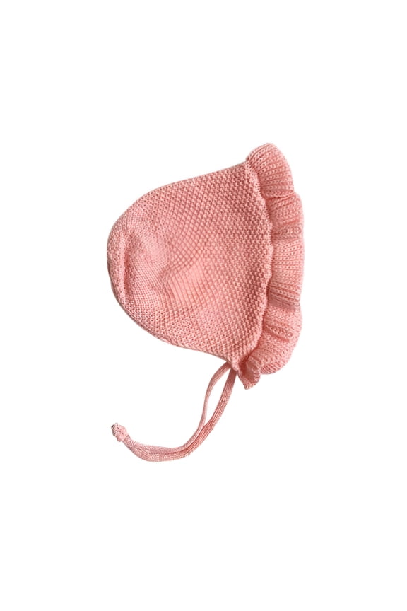 Newborn Baby Hat Handmade Knitting Christening Bonnet Hats Fashion Monolayer Ruffle Warmer Caps Kids Hats
