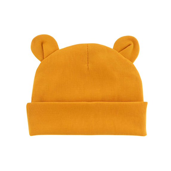 TELOLY Newborn Hats,Gentle Design Newborn Hat,Baby Skin Care with Soft Touch Baby Hat,Yellow