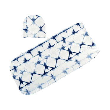 TELOLY Newborn Swaddle,Swaddle Blanket,Baby Receiving Blankets,Blue Tie-Dye Plaid
