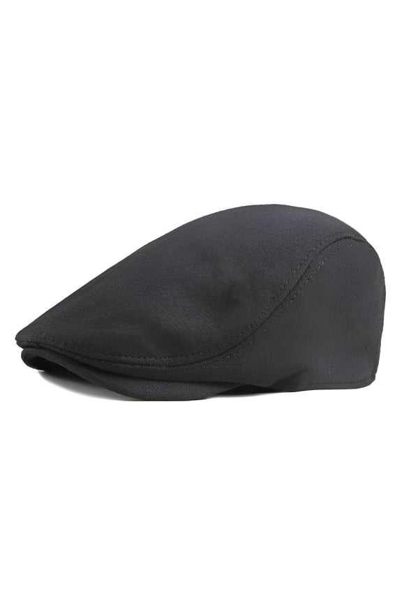 Newsboy Cap for Men Irish Hat Scally Cap for Men Cotton Newsboy Cap Soft Fit Cabbie Hat Beret Hats Baseball Cap Black One Size