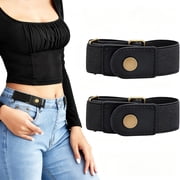 TELOLY 2 Pack No Buckle Stretch Belt for Men and Women, Elastic Invisible Waist Belt