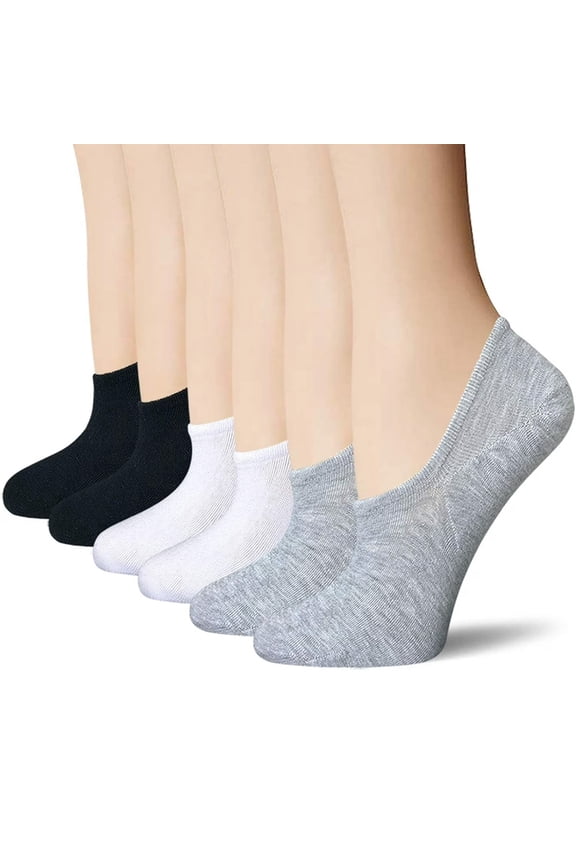No Show Socks Womens Thin Ankle Low Cut Cotton Footies for Flats Slip On Sneakers Loafer
