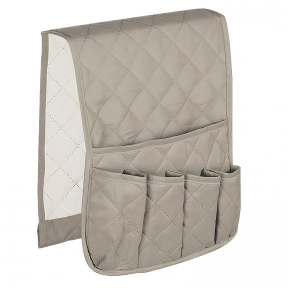 TELOLY Non-Slip Sofa Couch Armrest Organizer,TV Remote Control Holder,Armchair Caddy for Phone,Books,Magazines (Khaki)