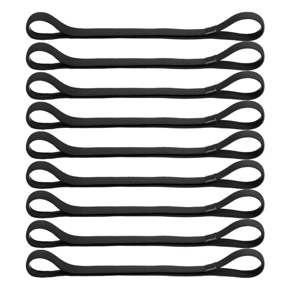 TELOLY Non Slip Thin Headband Black Elastic Skinny Stretch Headbands for Women and Men, Unisex Non-Slip Sports Hair Bands Ideal for Yoga, Running and More, Set of 9
