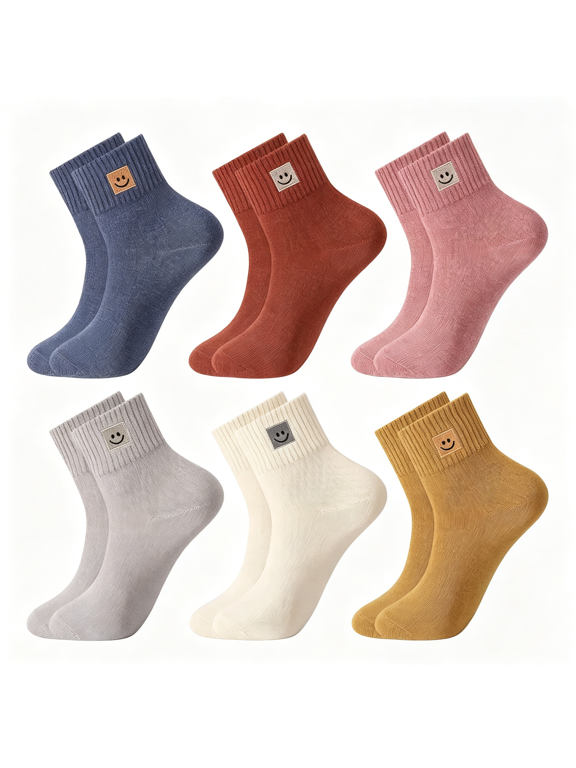Novelty Fun Crew Socks for Women Men | Colorful Crazy Funny Breathable Printed Socks for Gifts Breathable Printed Smile Socks