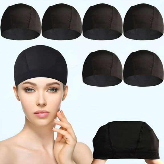 TELOLY PACK Wig Caps for Wig Making - Cooling Dome Stretchable Ice Silk Wig Caps for Women Lace Front Wig