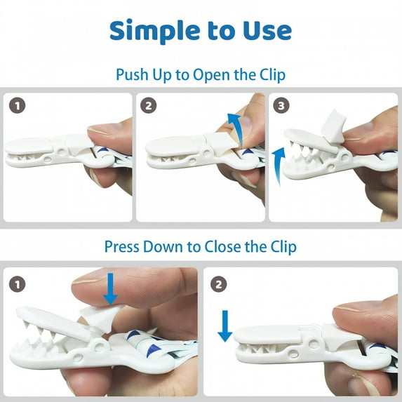 TELOLY Pacifier Clip Anti-Lost Gadget Mam Pacifier Clip Strong Snap Button Portable Pacifier Case,Set7