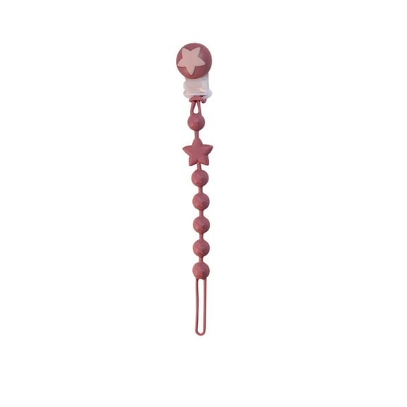 TELOLY Pacifier Clip Easy to Clean Design Mam Pacifier Clip Exquisite Packaging Easy Storage Pacifier,Wine Red