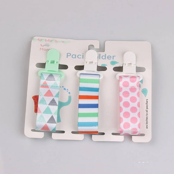TELOLY Pacifier Clip Moderate Length Pacifiers Double-Sided Pattern Exquisite Packaging Pacifier Case,Set3
