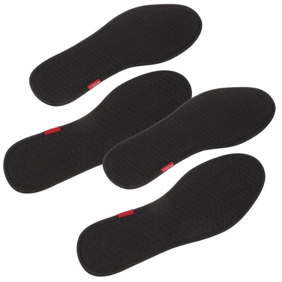 TELOLY Pairs Men's Bamboo Charcoal Insoles Thin Shoe Inserts Barefoot Breathable Shoe Insoles Breathable Mesh 26.5x9cm